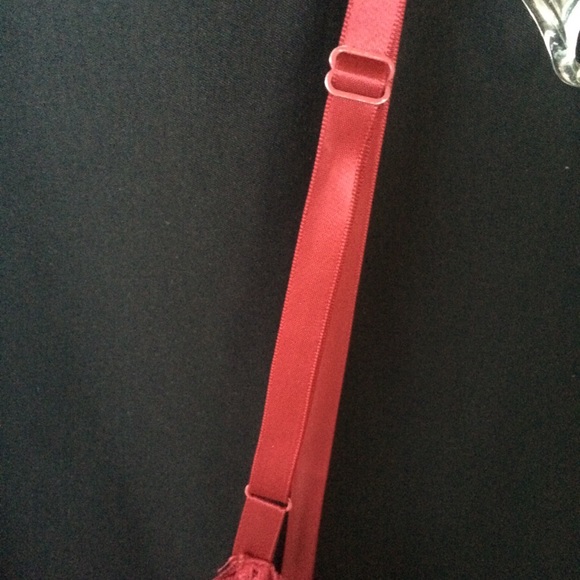 Vintage burgundy midi slip, sz XL - Picture 5 of 6